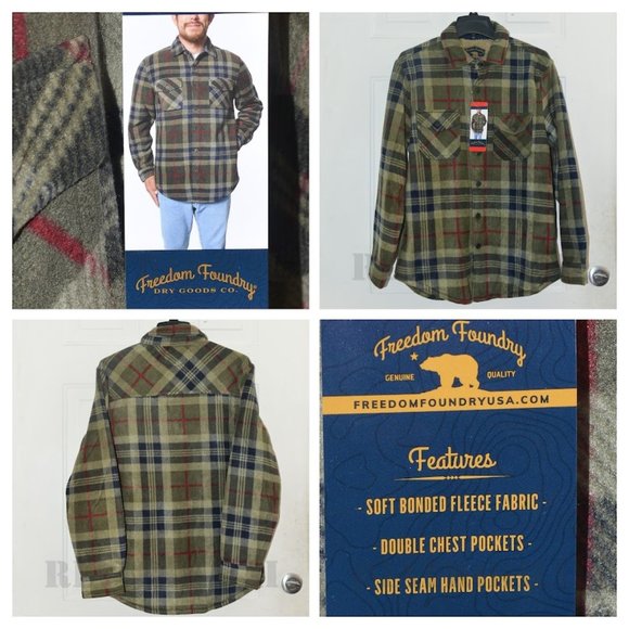 Freedom Foundry Other - Green NWT Men’s Super Plush Shirt Jacket Freedom Foundry